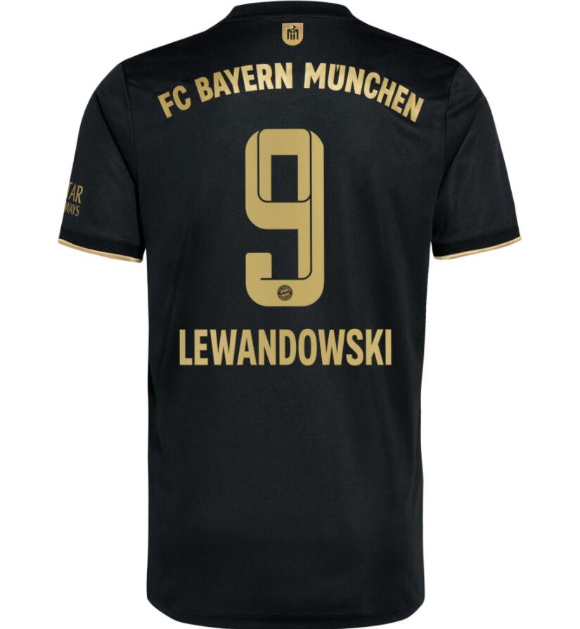 2021/22 FC Bayern Munchen Away Kit Soccer Jersey with Lewandowski 9 printing